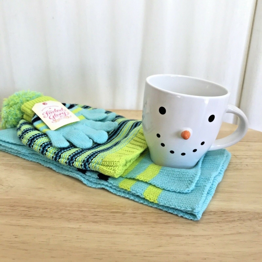 Snowman Mug and Hat Scarf Gloves - Winter Warm Up